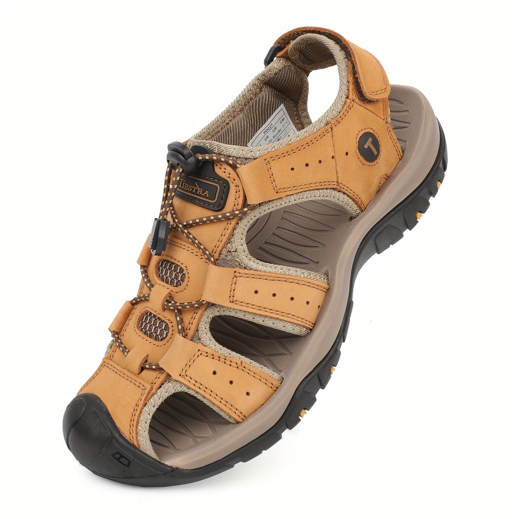 Men's Closed Toe Sandals Durable Non Slip Outdoor Hiking Trekking Sandals