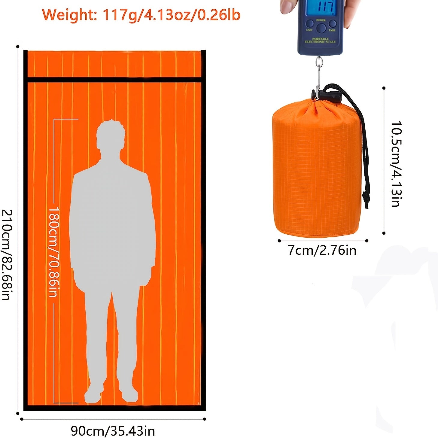 Emergency Blanket Sleeping Bag Waterproof Lightweight Cold Protection