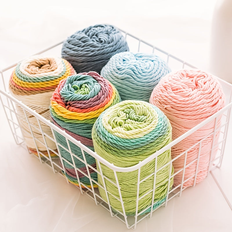 Rainbow Cotton Yarn Thread DIY Knitting Milk Cotton Yarn
