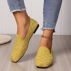 Square Toe Ballet Flats Slip On Shoes Casual & Comfy