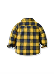 Boys' Colorblock Plaid Shirts
