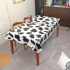 Cow Print Tablecloth for Animal Themed Parties - Farm Birthday Party Supplies