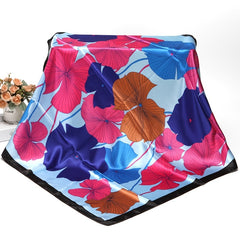 Print Silk Satin Scarf Female Shawls Head Scarf For Ladies