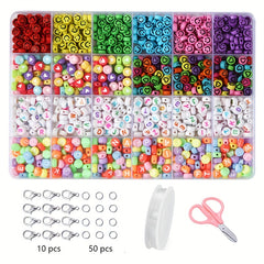 Glass Rice Beads Letter Beads Jewelry Material Package