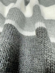 Stripe Print Long Sleeve Round Neck Jumper