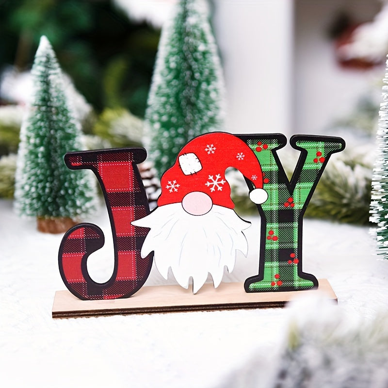 1pc Wooden Christmas Decorations Santa Snowman Table Ornaments