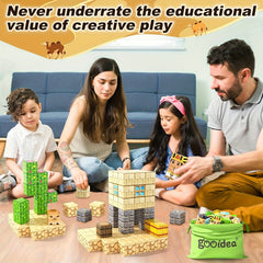 100pcs Magnetic Block Toy Set Desert Construction & Adventure World