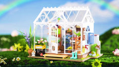 DIY Dollhouse Dreamy Garden Greenhouse Kit with Furniture & Garden