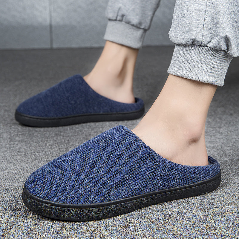 Men's Memory Foam Warm Fleece Lining House Slippers