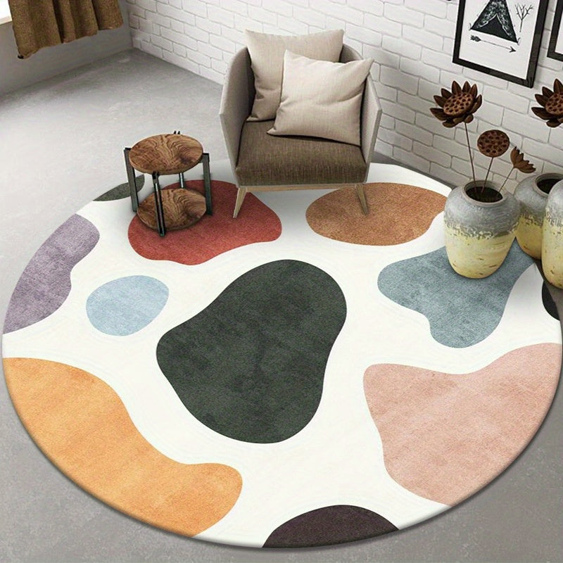 Abstract Round Living Room Carpet - Tea Table Mat