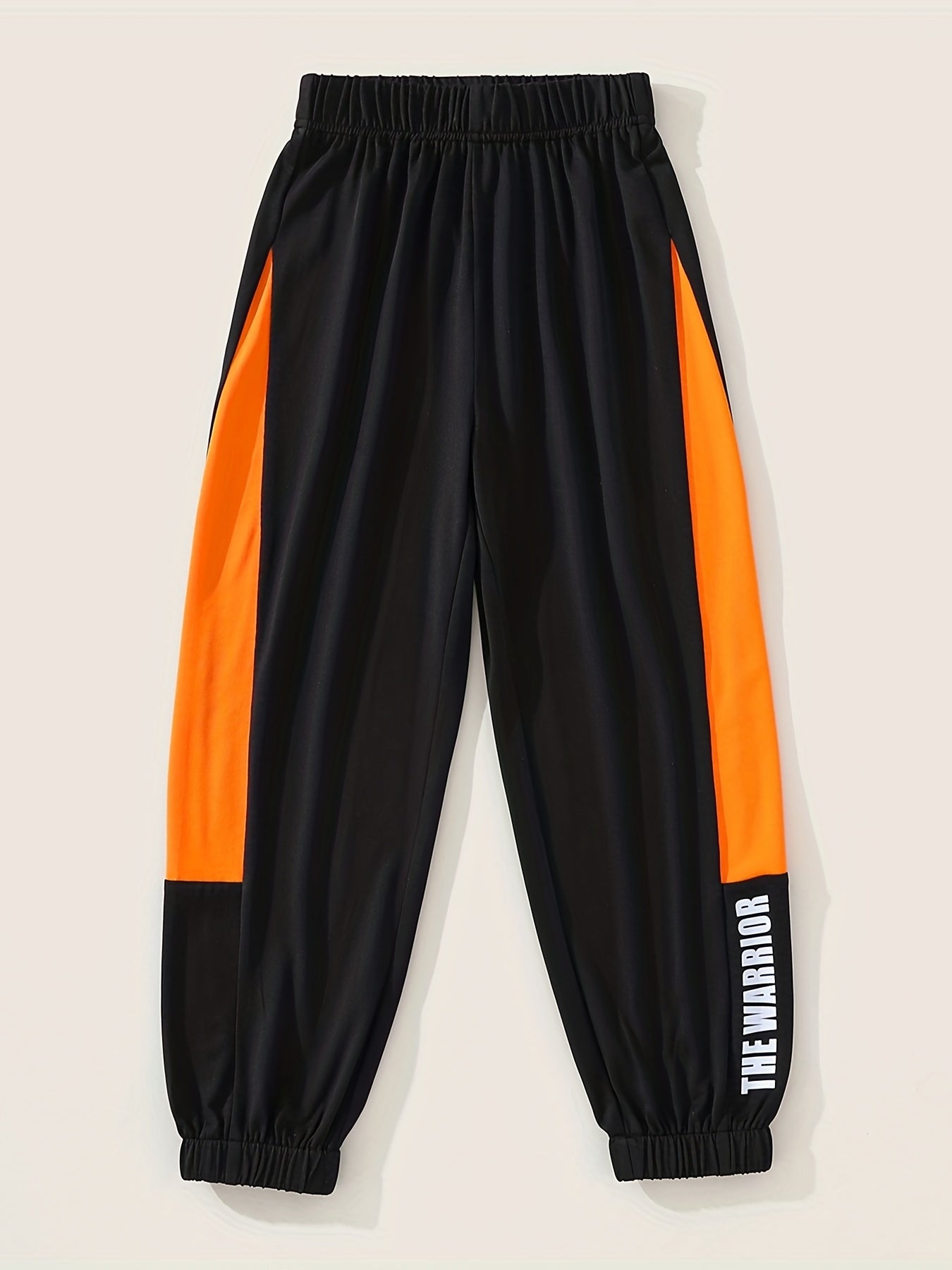 Kid's Clash Sweatpants THE WARRIOR Print Elastic Waist Pants Boy's Clothes