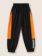 Kid's Clash Sweatpants THE WARRIOR Print Elastic Waist Pants Boy's Clothes