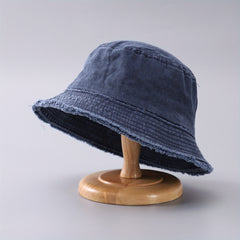 Men's Frayed Bucket Hat Fishing Sunshade Outdoor Hat