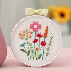 Plant Flower Embroidery Cross Stitch DIY Material Package