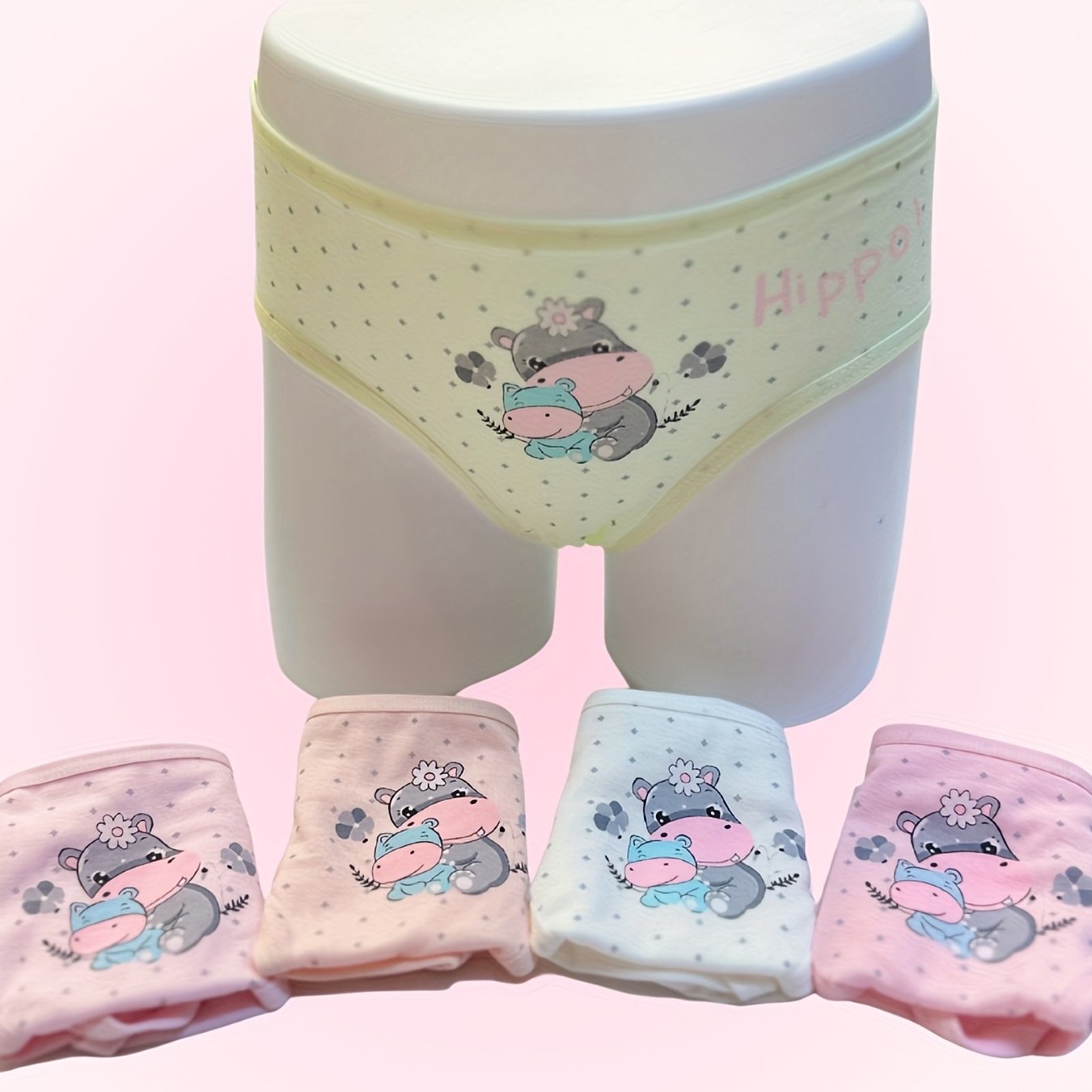 5pcs Little Girl's Cartoon Print Mixed Underwears Set