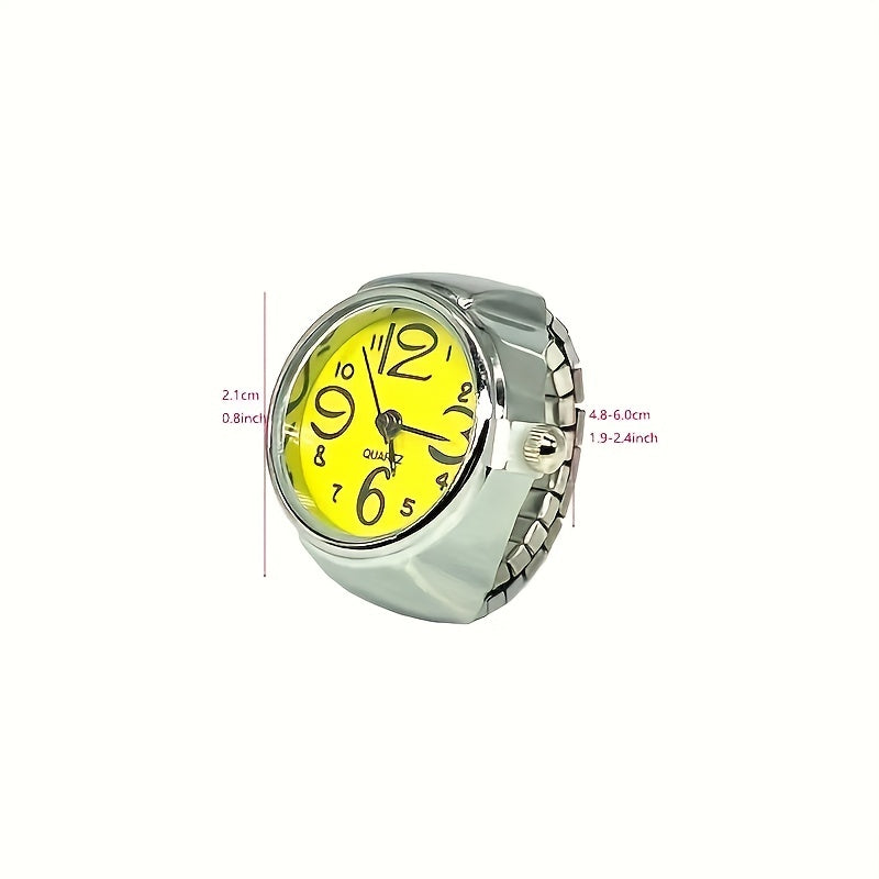 Punk Watch Ring Couple Finger Watch Mini Clock Retro Creative