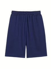 Men's Letter Print Athletic Shorts Drawstring Fitness Gym Outdoor Summer