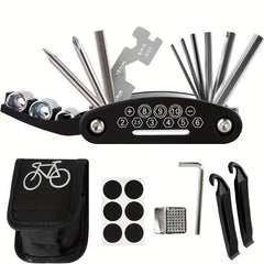 15 in 1 Wrench Set Bicycle Tire Repair Tool Multifunctional Folding Car Repair