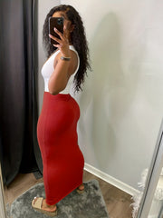 Maxi Skinny Skirt Solid High Waist for Party & Club Women