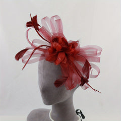 Vintage Floral & Feather Hair Accessory