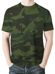 Men's Camo Crew Neck Tee Short Sleeve for Summer