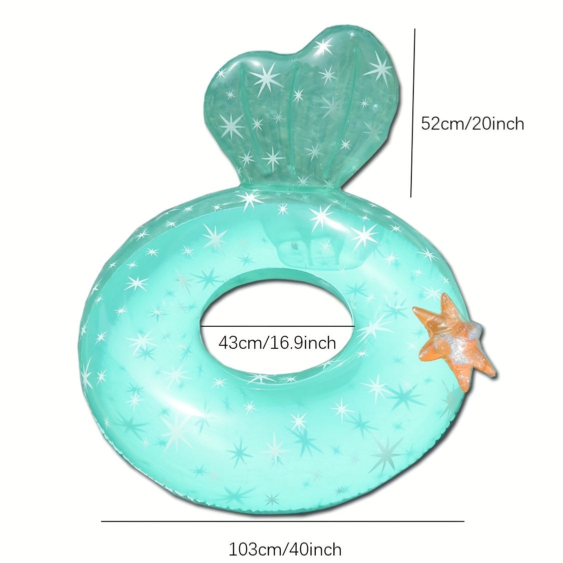 Inflatable PVC Cactus Swim Ring for Beach & Pool Party