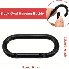10pcs Carabiner Clips Chain Connectors With Key Rings for Outdoor Activities