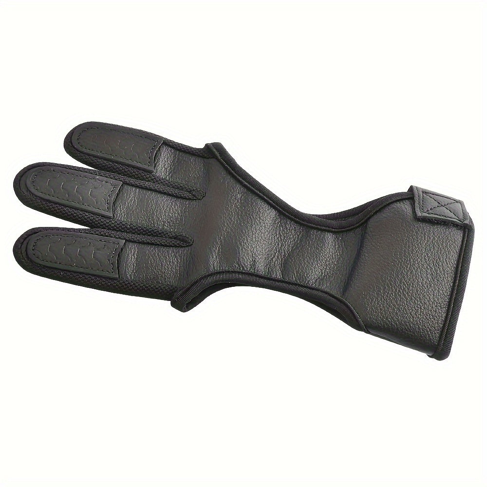 Archery 3 Finger Leather Glove Finger Tab for Beginners