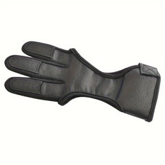 Archery 3 Finger Leather Glove Finger Tab for Beginners