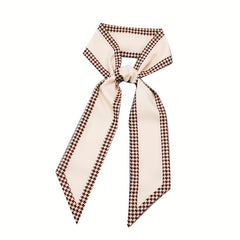 2pcs Pink Skinny Scarf Long Ribbon Neckerchief Twilly Scarf