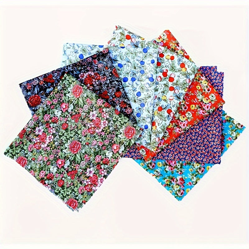 7pcs Velvet Fabric Flat Pattern Printing Cloth for DIY Box Bag Clothing