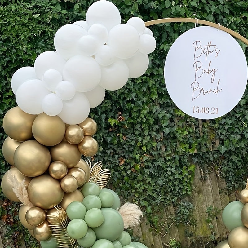 122pcs Avocado Green Party Arch Backdrop Balloon Garland