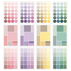 4pcs Colorful Label Stickers for Journals Scrapbooks