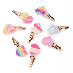 Sequin Hair Clip Ponytail Clips Set for Baby Girls