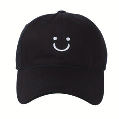 Smiling Face Embroidery Baseball Cap Casual Golf Dad Hats Adjustable