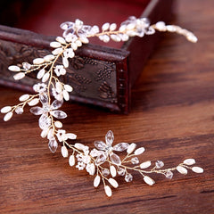 Baroque Wedding Hair Comb Golden Leaf Bridal Hair Piece
