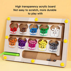 Wooden Sorting Maze Numbers Counting Puzzle Toy for Kids