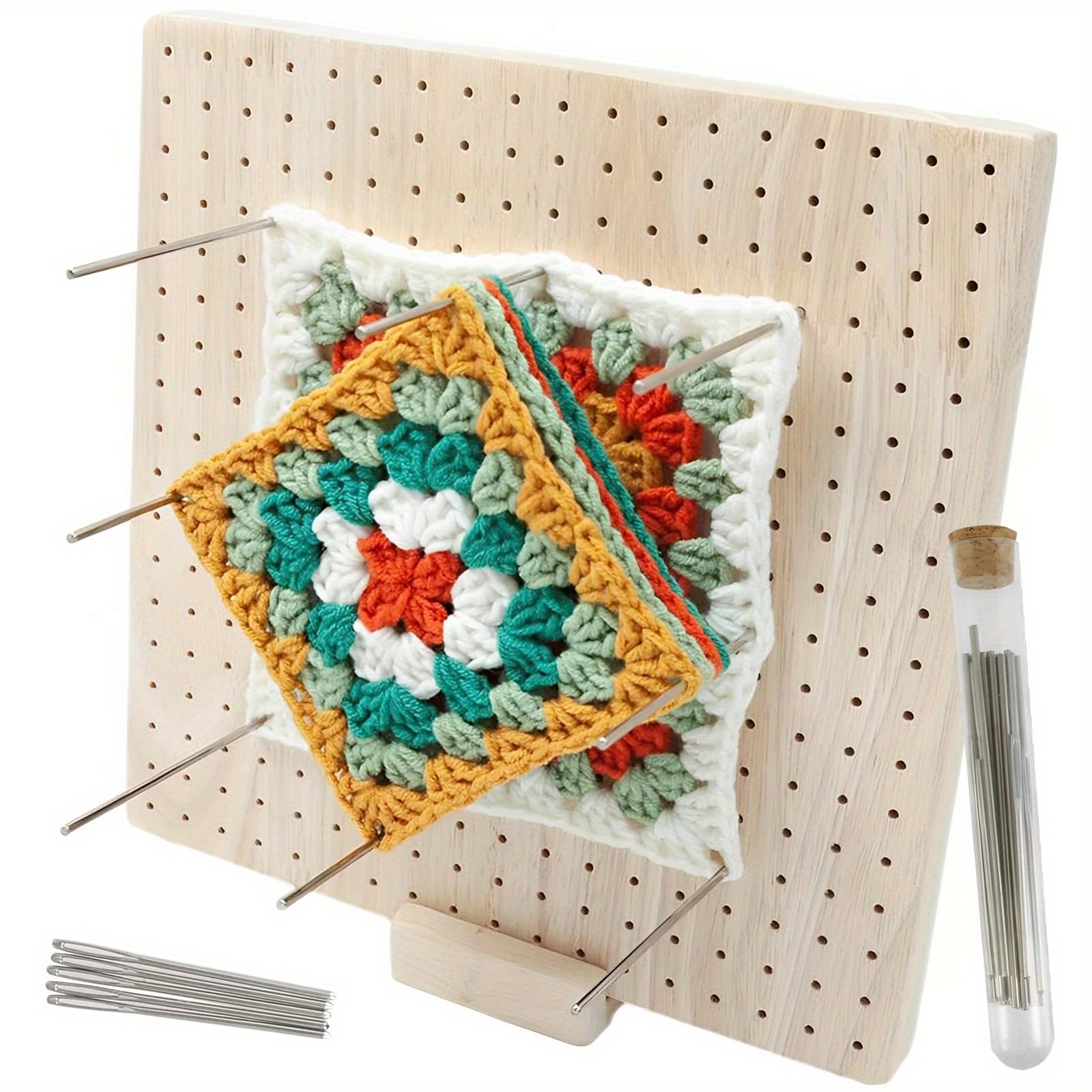 Crochet Blocking Board Handcrafted Full Kit With 10 Stainless Steel Rod Pins