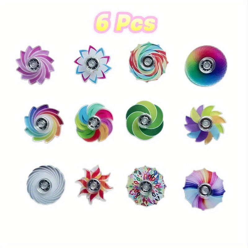 6pcs Colorful Fidget Spinner Toys for Kids Party Favors Classroom Rewards