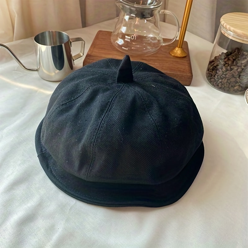 Vintage Washed Beret Solid Cotton Newsboy Cap Painter Hats