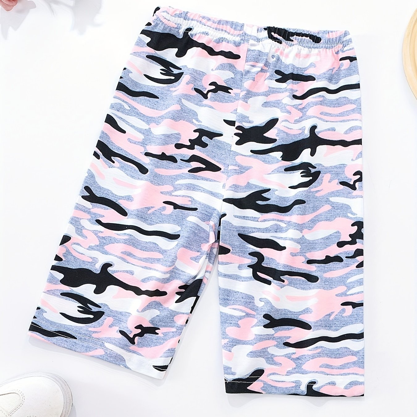 Women's Camo Print High Waist Yoga Shorts for Running Fitness Cycling