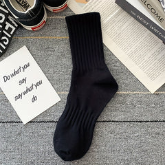 Men's Sports Socks 5 Pairs Mid calf Basketball Outdoor Activities All Seasons