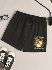 Women's Plus Squirrel Print Sporty Pajama Shorts