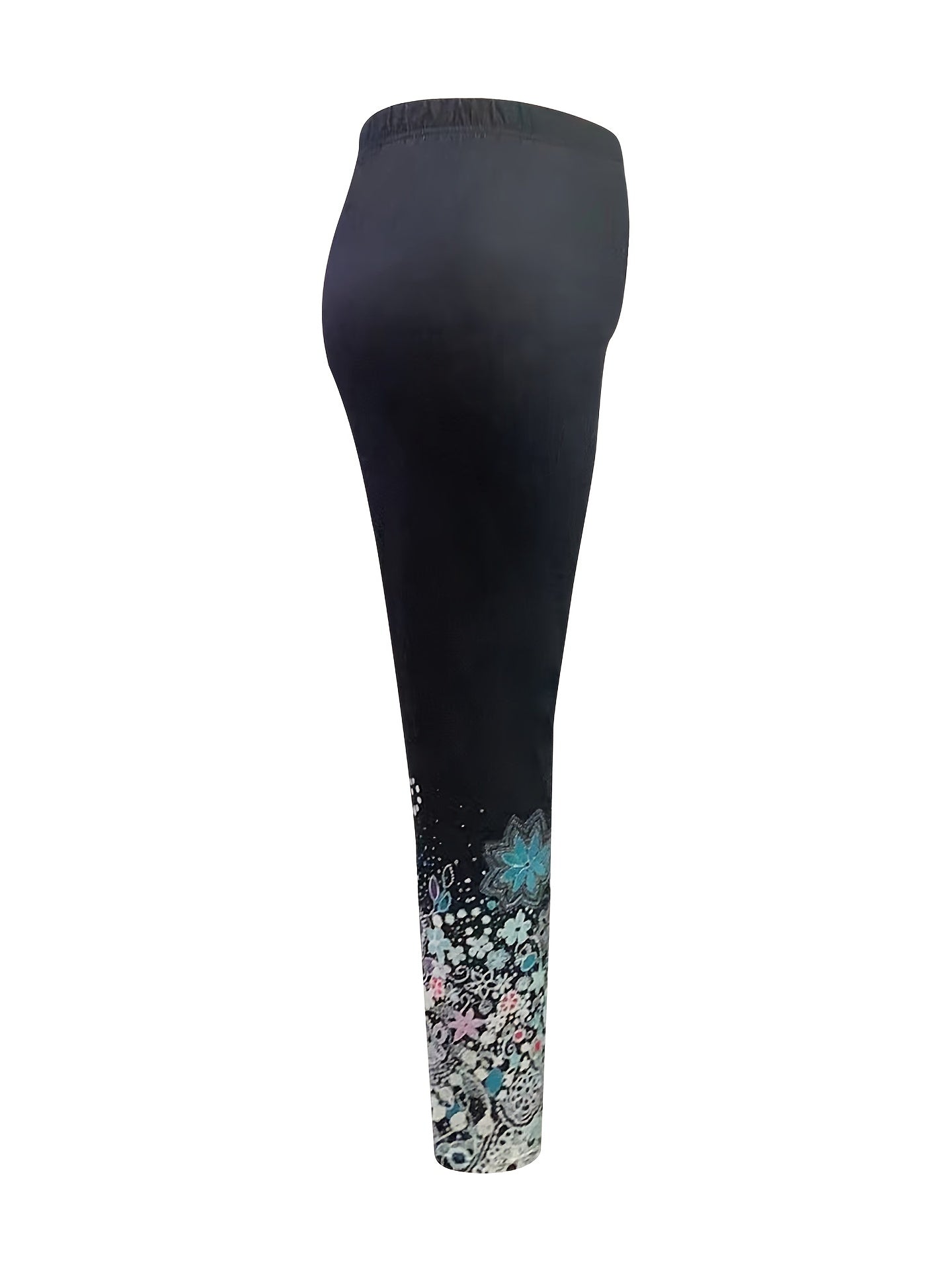 Women's Plus Floral Print High Rise Leggings