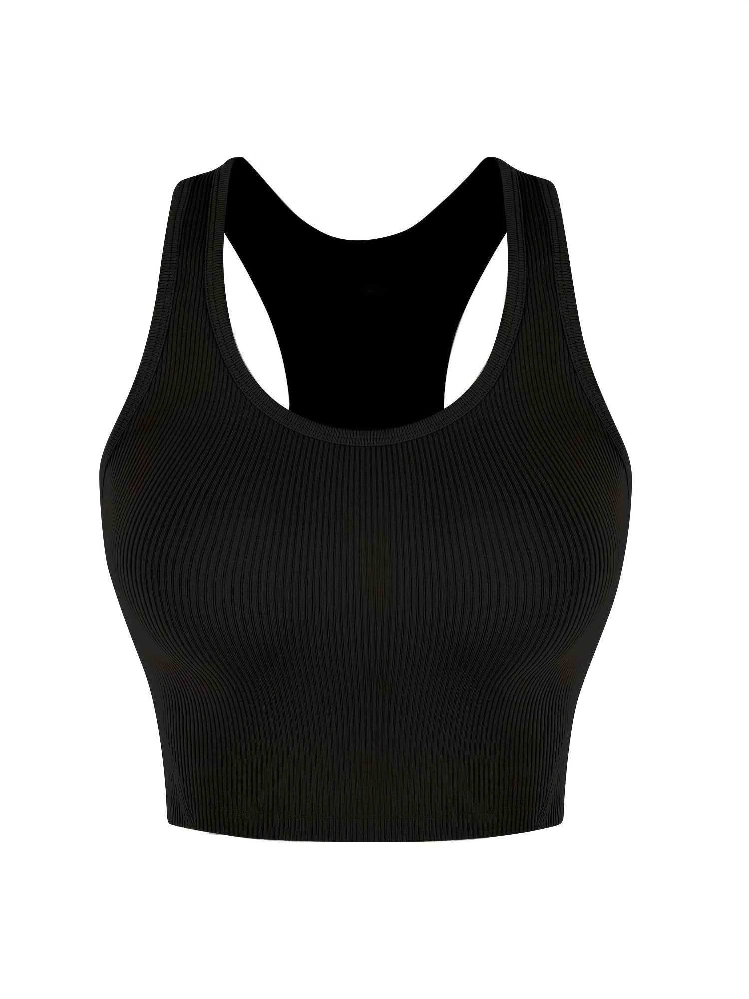 Crop Tops Racerback Yoga Vest Women Gym Seamless Ribbed Sleeveless Tank Tops