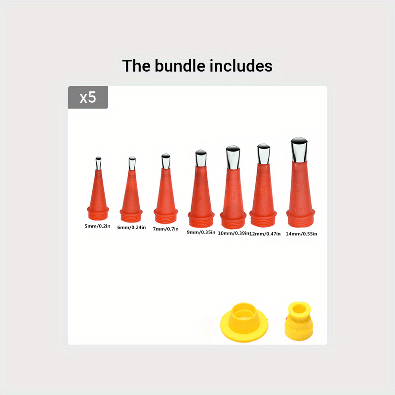 7pcs Caulking Finishing Tool Set Stainless Steel Nozzle For Sink Joints