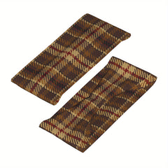 Men's Vintage Plaid Headband Non Slip Hairband Mustard Brown Red Retro Accessory