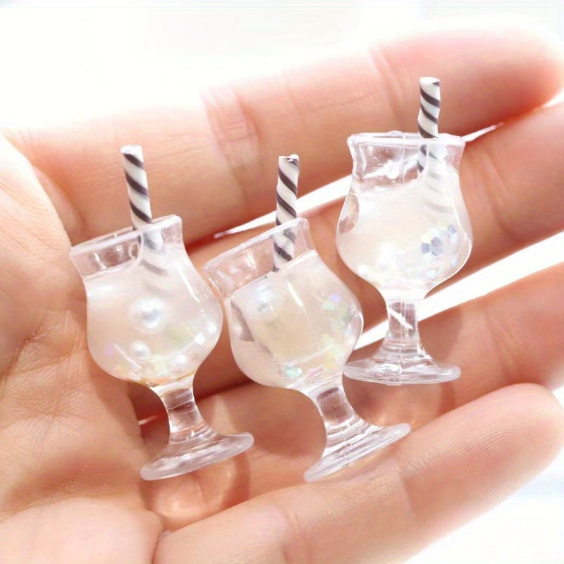 Mini Resin Straw Goblet for Dollhouse