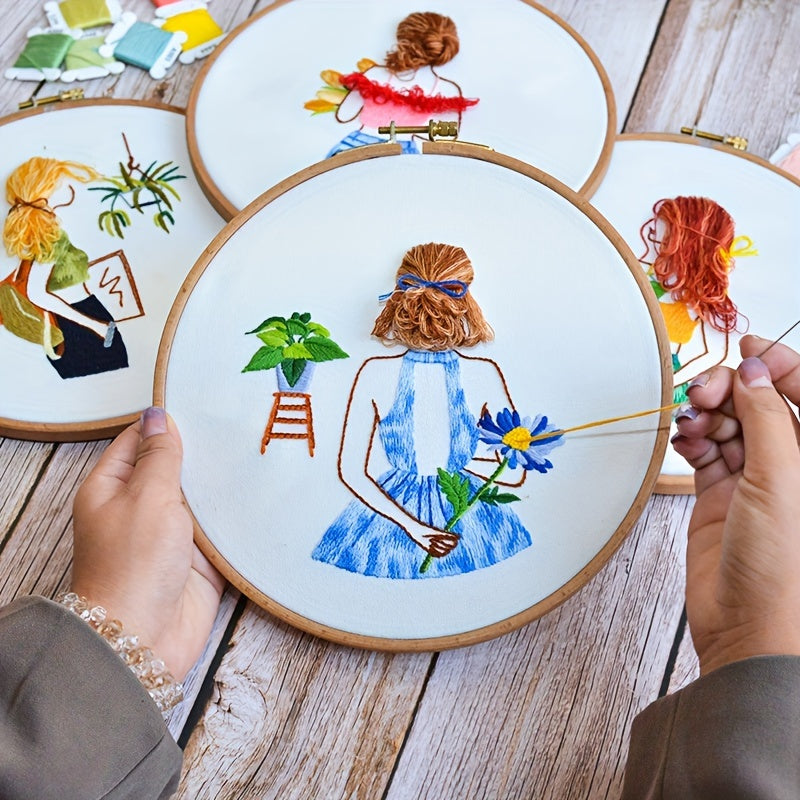 DIY Embroidery Material Bag Embroidery Kit Hanging Painting Decorative