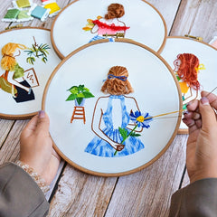 DIY Embroidery Material Bag Embroidery Kit Hanging Painting Decorative